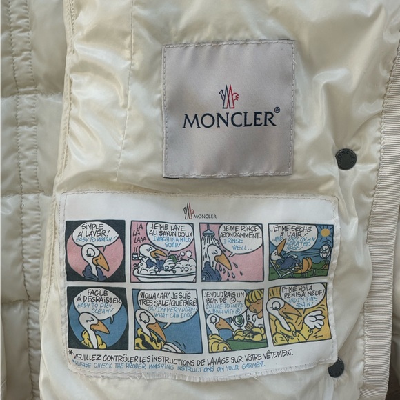 Ivory Moncler Coat with Real Fur Trim - Picture 7 of 7